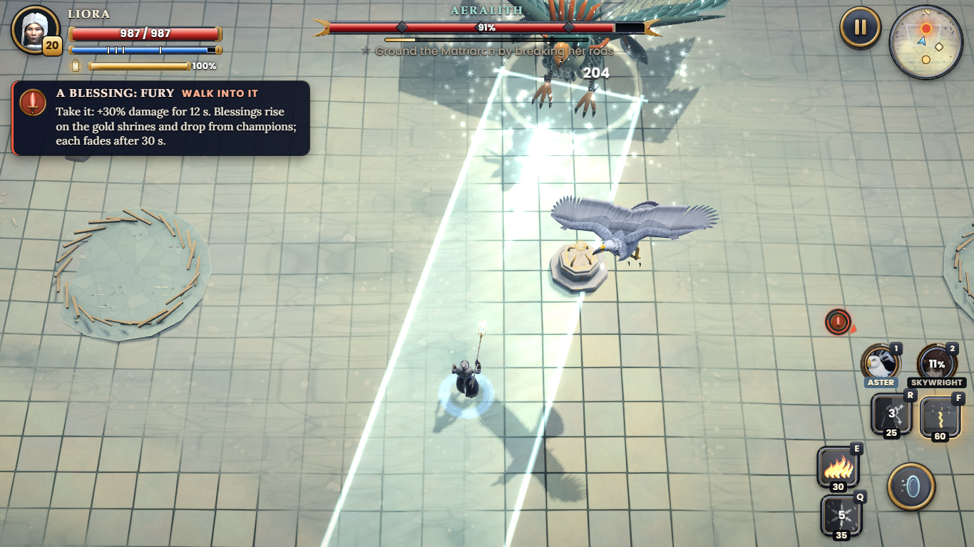 Genuine in-engine Aeralith boss encounter in Tempestscale Aerie