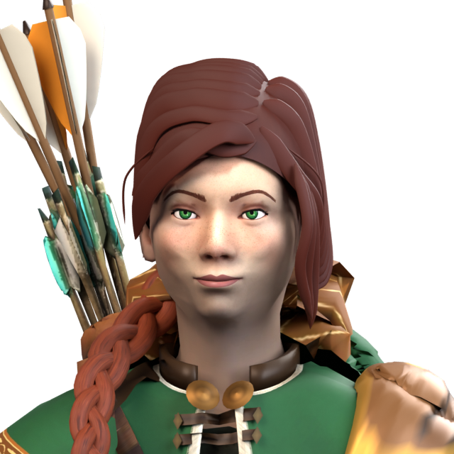 Wren after the Build X2 hairstyle and face revision